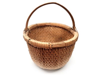 Old Chinese braided rice basket - Basket weaving - small basket