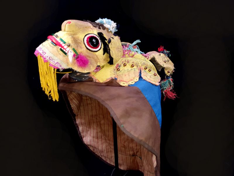 Old Chinese child headdress Funny Dragon 1