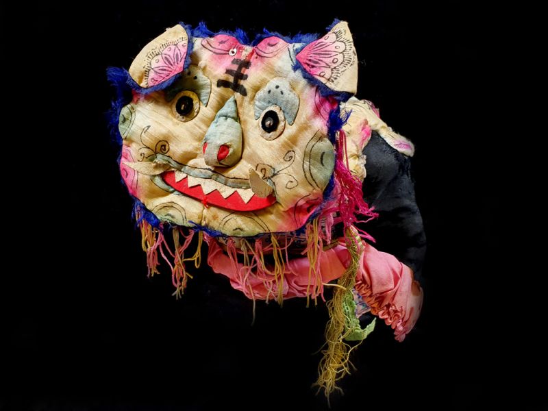 Old Chinese child headdress - Funny monster 2 1