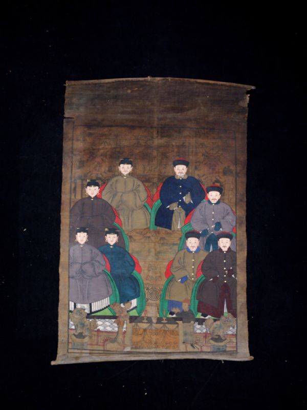 Old Chinese Chinese Ancestor Painting - Qing dynasty 2