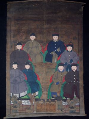 Old Chinese Chinese Ancestor Painting - Qing dynasty
