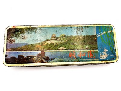 Old Chinese pencil boxes - Chinese landscape