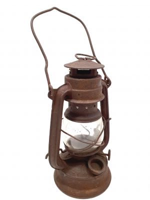 Old chinese Safety Lamp - Brown