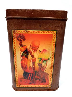 Old Chinese tea box - Brown - Chinese Mythology