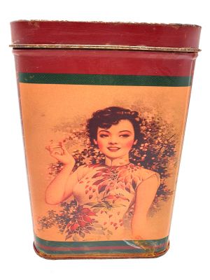Old Chinese tea box - Brown - Woman