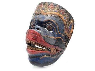 Old Java mask (50 years) - Indonesian Theater - Topeng Mask - restored