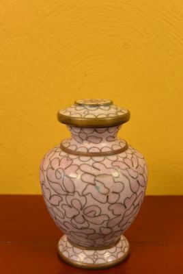 Potiche or Vase in Cloisonné Pink