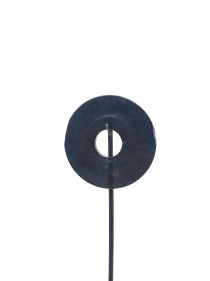 Small Chinese Bi Disc 10 cm with Metal Stand - Black