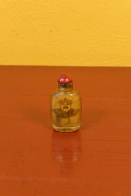Small Chinese Glass Snuff Bottle Emperor Nurhaci