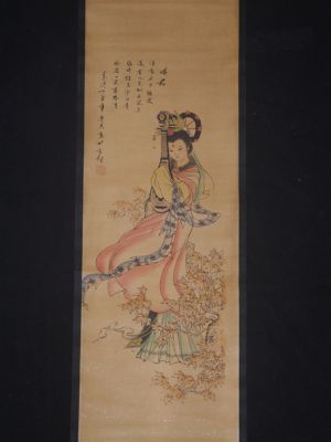 Small Chinese Paining - Kakemono - Lady of Court 4