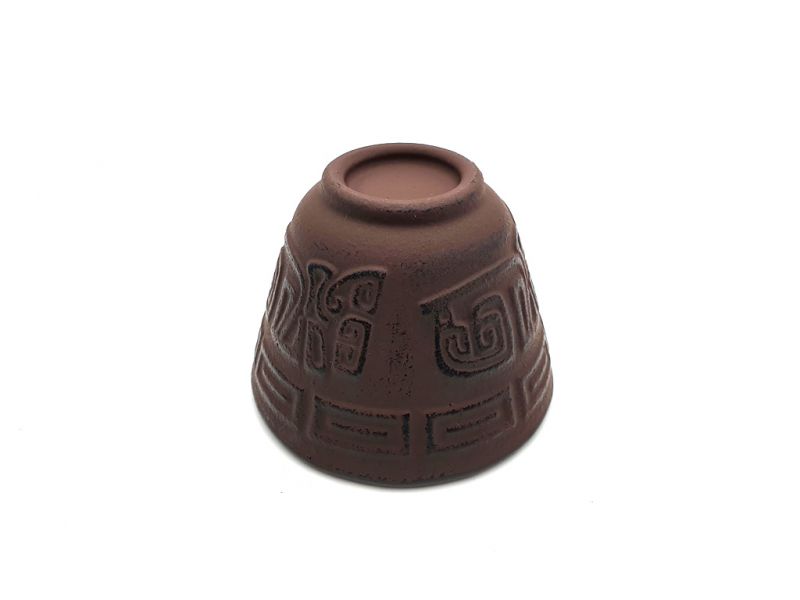 Small Chinese tea cup in cast iron - Chinese characters 4