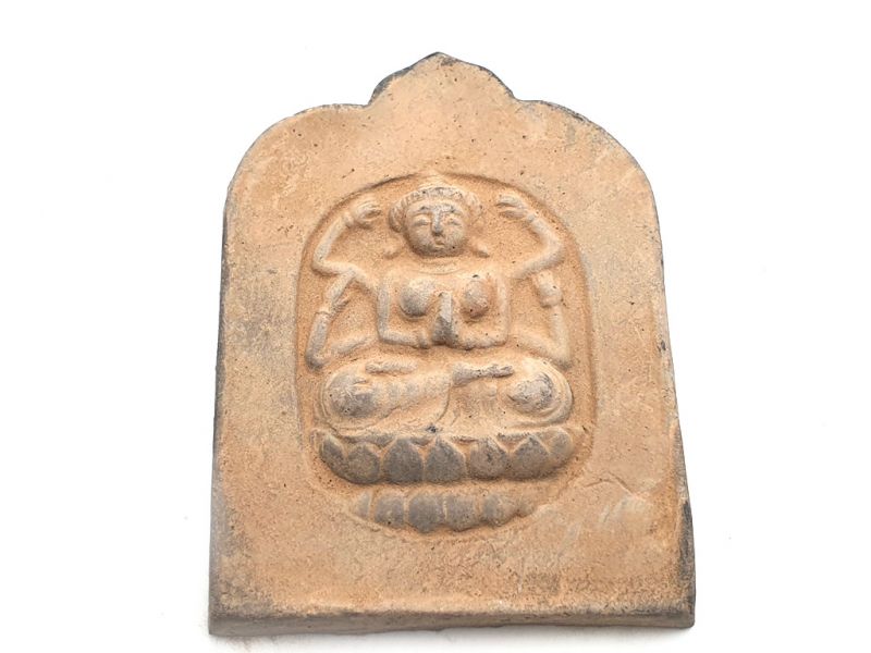 Small Chinese Terracotta plate Bodhisattva Mahayana