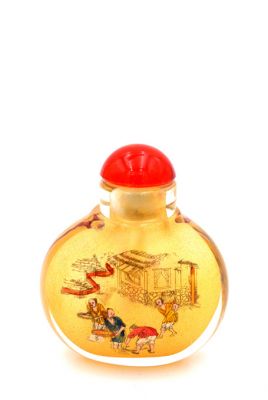 Small Glass Snuff Bottle - Chinese Arist - Farmers