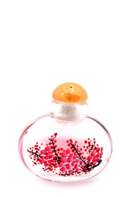 Small Glass Snuff Bottle - Chinese Arist - The cherry tree
