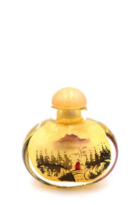 Small Glass Snuff Bottle - Chinese Arist - The Chinese countryside