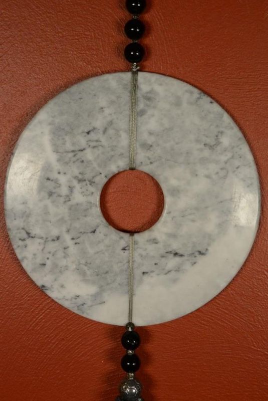 Suspended Bi Disk Silk and Jade Grey 4