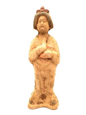 Tang terracotta statue - Court Lady - Fat Lady - Flute