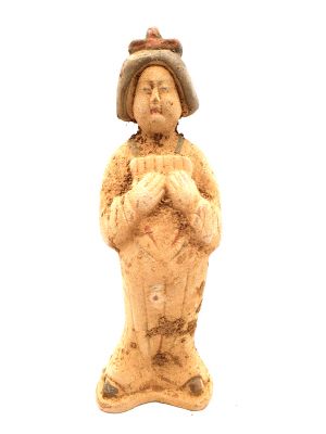 Tang terracotta statue - Court Lady - Fat Lady - Pan flute