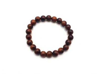 Tibetan Japamala bracelet in wood - 8mm - 100% Natural - Rosewood