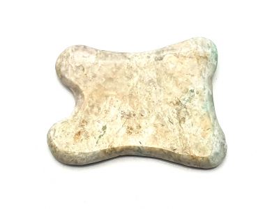 Traditional Chinese medicine - Gua Sha concave in Jade - light green with beige highlights