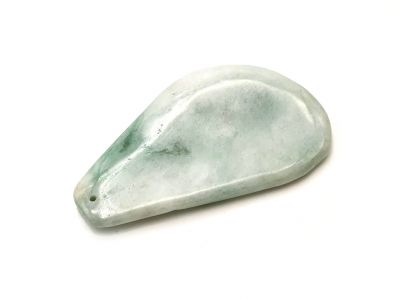 Traditional Chinese Medicine - Gua Sha en Jade - White and spotted green / Translucent