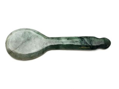 Traditional Chinese Medicine - Gua Sha Jade Spoon - Category A - Translucent Green