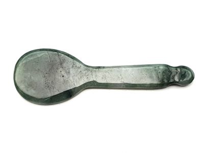 Traditional Chinese Medicine - Gua Sha Jade Spoon - Translucent green / Imperial green
