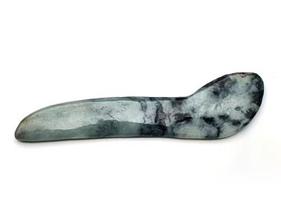 Traditional Chinese Medicine - Jade Gua Sha Stick - Green and White - Translucent