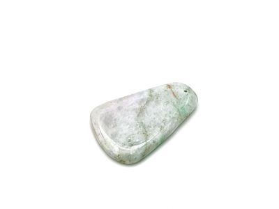 Traditional Chinese Medicine - Mini Gua Sha en Jade - White and Green spotted