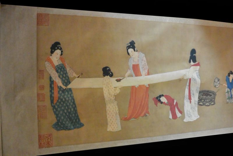 Very Large Chinese Kakemono Painting Court Ladies 2