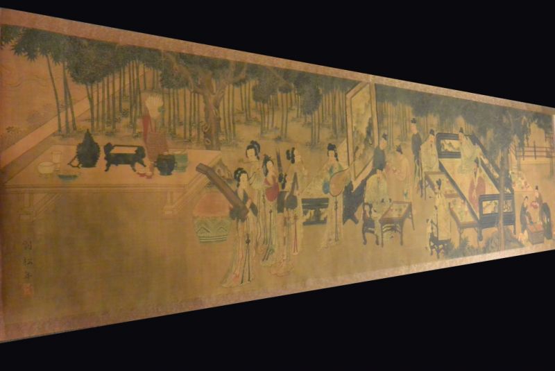 Very Large Chinese Kakemono Painting Court lady 2