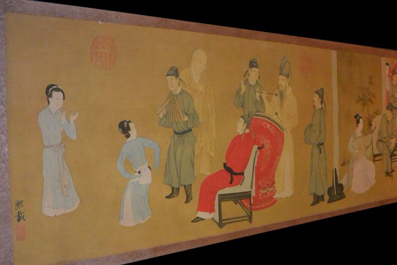 Very Large Chinese Kakemono Painting Han Xizai 2