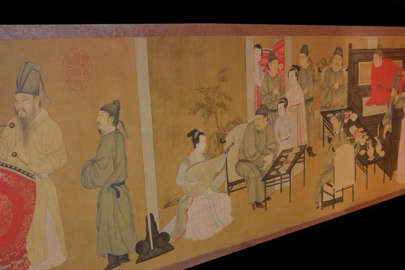 Very Large Chinese Kakemono Painting Han Xizai 3