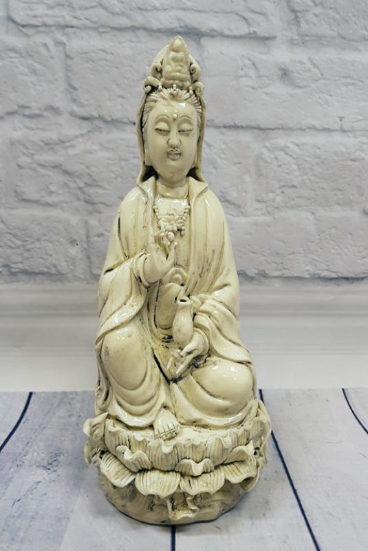 White Chinese Statue - Porcelain Dehua - Goddess