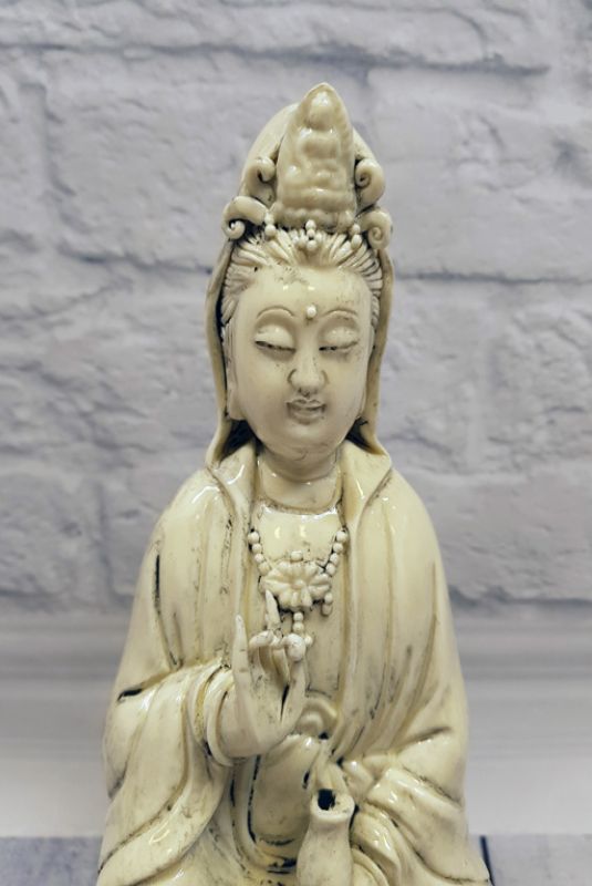 White Chinese Statue - Porcelain Dehua - Goddess 2