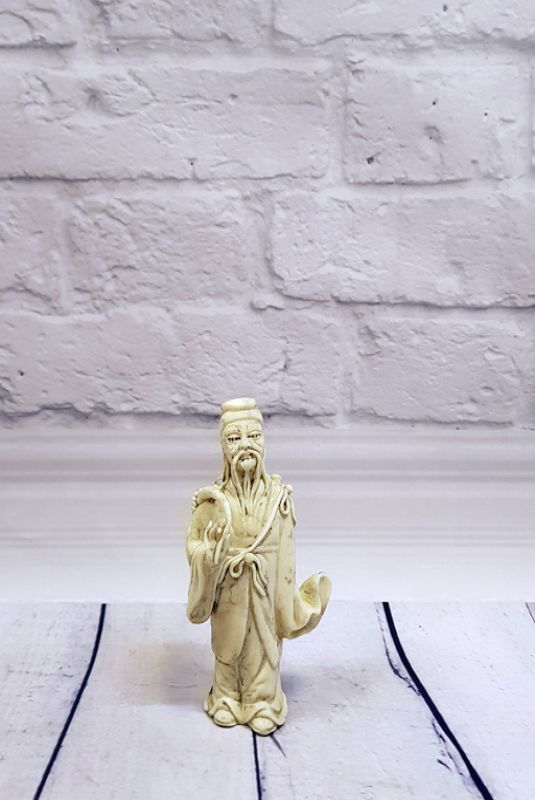 White Chinese Statue - Porcelain Dehua - Old man 1