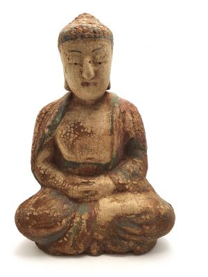 Wooden Small Statue Little Buddha